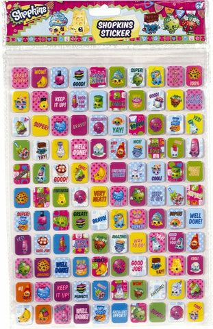 SHOPKINS Collectable Puffy Stickers - 110 Stickers - Lot of 4 - Total 440