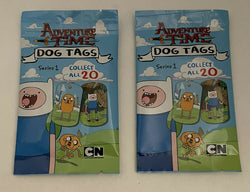 Adventure Time Finn & Jake Dog Tag Necklace Series 1 Collectible Lot Of 2 Sealed