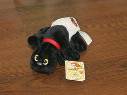 Pound Puppies Newborn All Black Diaper Red Stuffed Plush Toy 8"