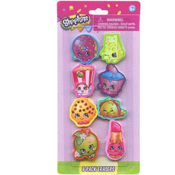 Shopkins Erasers 8 Piece Set School Supplies